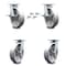 Service Caster 8 Inch Kingpinless Semi Steel Wheel Caster Swivel Locks 2 Brakes SCC, 4PK SCC-KP30S820-SSR-SLB-BSL-2-BSL-2 - alternate 1